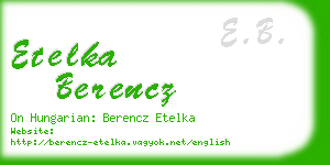 etelka berencz business card